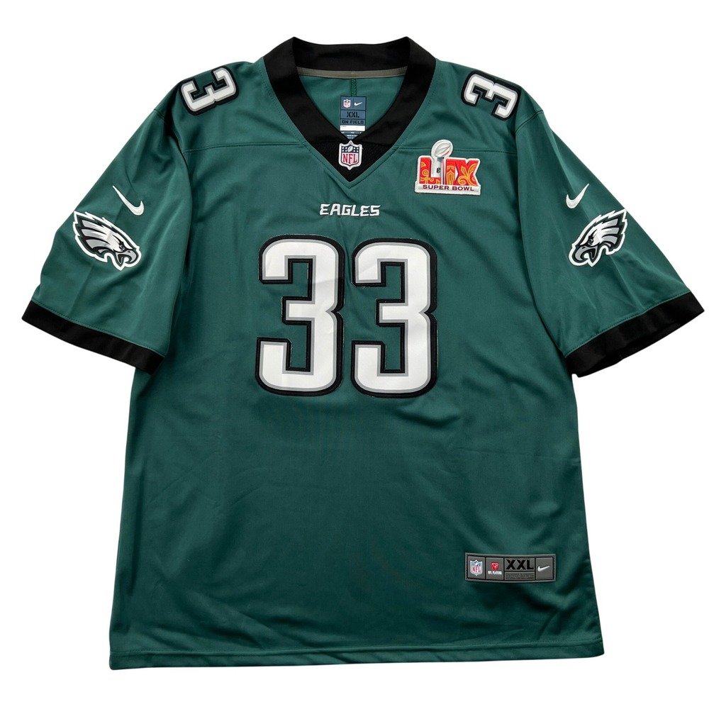 Nike Philadelphia Eagles DeJean 33 Jersey Mens XXL Green Super Bowl LIX Stitched
